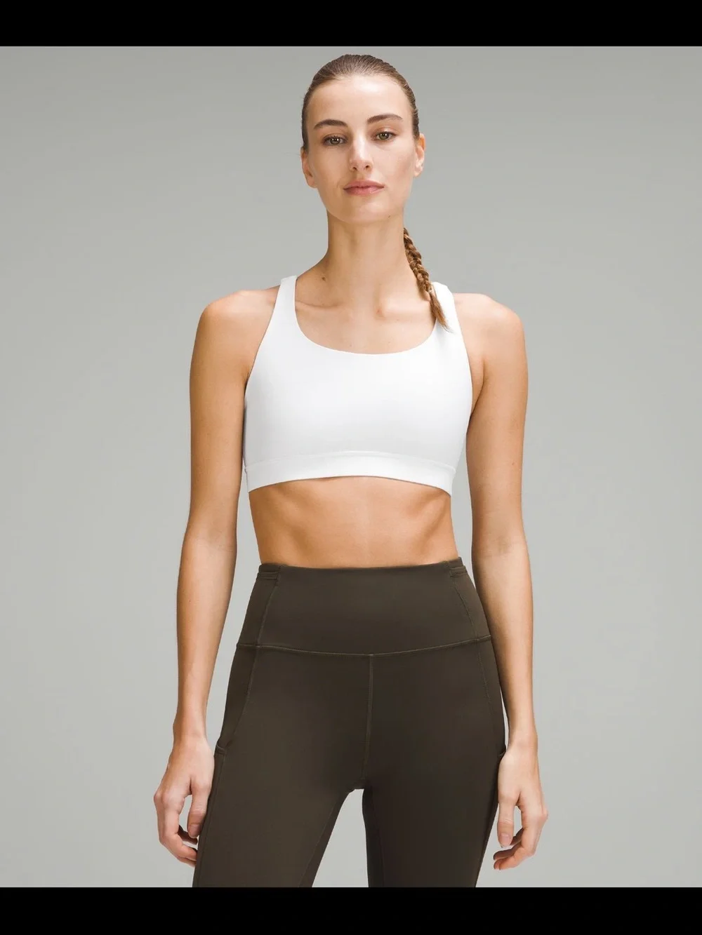 lululemon athletica White Scoop Sports Bra